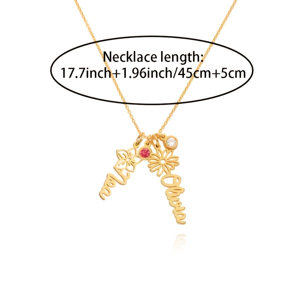 18K Gold-Plated Customizable Name Pendant Necklace, Exquisite Gift